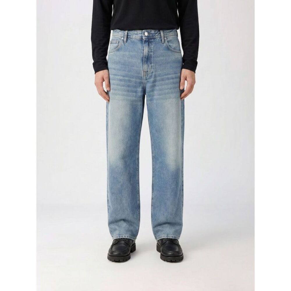 Haikure Men Bleached Denim 5-Pocket Jeans Haikure